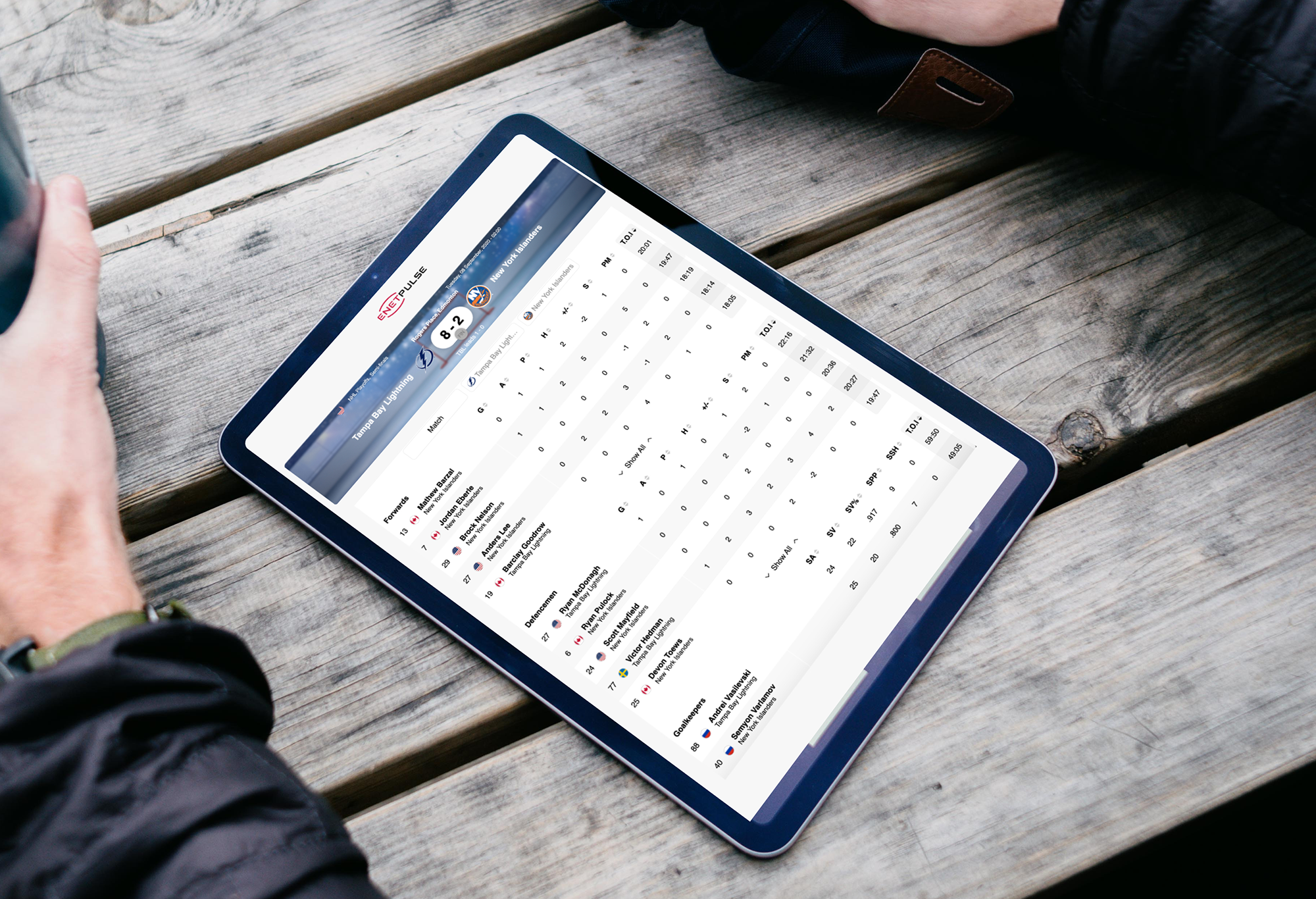 Case picture from hockey solutions to our client YLE